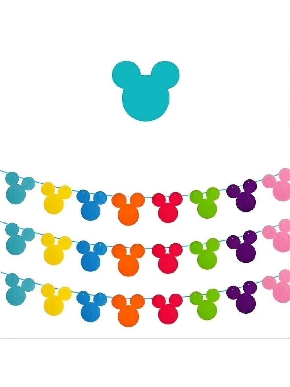 10pcs/set of Mickey Mouse bunting party banner indoor outdoor decoration NIP